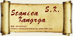 Stanica Kangrga vizit kartica